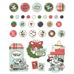 Simple Stories Say Cheese Classic Mouse Christmas Decorative Brads -koristeet