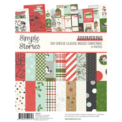 Simple Stories Say Cheese Classic Mouse Christmas -paperipakkaus, 6