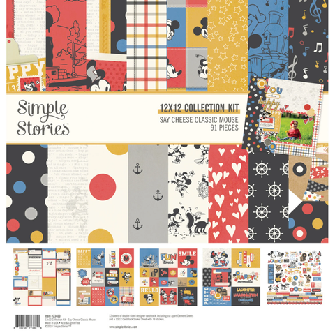 Simple Stories Say Cheese Classic Mouse -paperipakkaus, 12
