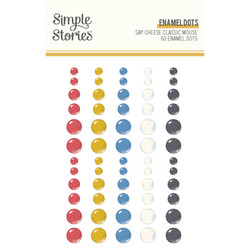 Simple Stories Glossy Enamel Dots -tarrat Say Cheese Classic Mouse