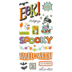 Simple Stories Foam Stickers -tarrat Say Cheese Classic Mouse Halloween
