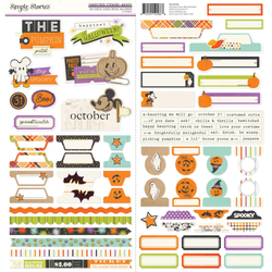 Simple Stories tarra-arkki Say Cheese Classic Mouse Halloween Basics, 6
