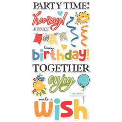 Simple Stories Say Cheese Classic Pooh Birthday Foam Stickers -tarrat