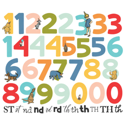Simple Stories Say Cheese Classic Pooh Birthday, Number Bits, leikekuvat