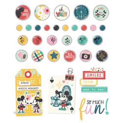 Simple Stories Say Cheese Happiest Place Decorative Brads -koristeet