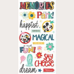 Simple Stories Foam Stickers -tarrat Say Cheese Happiest Place