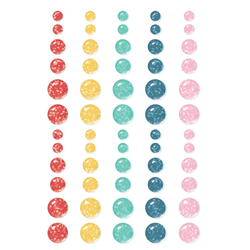Simple Stories Glitter Enamel Dots -tarrat Say Cheese Happiest Place