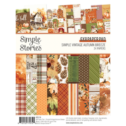 Simple Stories Vintage Autumn Breeze -paperipakkaus, 6