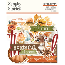 Simple Stories Vintage Autumn Breeze, Bits & Pieces, leikekuvat