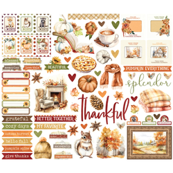 Simple Stories Vintage Autumn Breeze, Bits & Pieces, leikekuvat