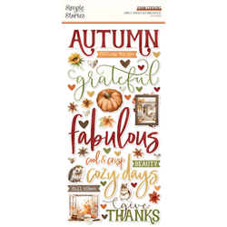 Simple Stories Foam Stickers -tarrat Vintage Autumn Breeze