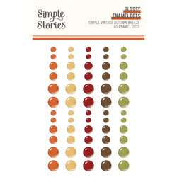 Simple Stories Glossy Enamel Dots -tarrat Vintage Autumn Breeze