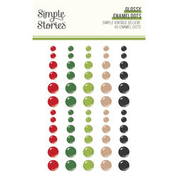 Simple Stories Glossy Enamel Dots -tarrat Vintage Believe