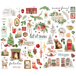 Simple Stories Vintage Evergreen Memories, Bits & Pieces, leikekuvat