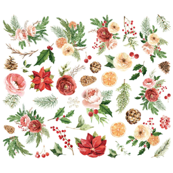 Simple Stories Vintage Evergreen Memories, Floral Bits, leikekuvat