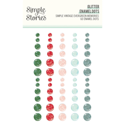 Simple Stories Glitter Enamel Dots -tarrat Evergreen Memories