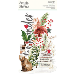 Simple Stories Page Pieces -leikekuvat, Vintage Evergreen Memories