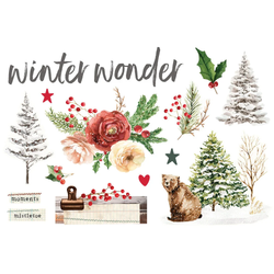 Simple Stories Page Pieces -leikekuvat, Vintage Evergreen Memories