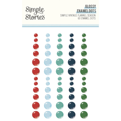 Simple Stories Glossy Enamel Dots -tarrat Vintage Flannel Season
