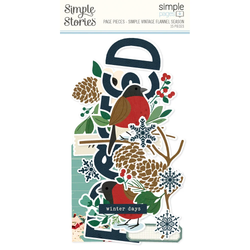 Simple Stories Page Pieces -leikekuvat, Vintage Flannel Season