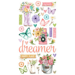 Simple Stories Simple Vintage Flower Shoppe Chipboard -tarrat