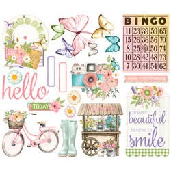 Simple Stories Simple Vintage Flower Shoppe, Big Bits & Pieces, leikekuvat