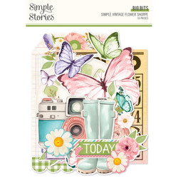 Simple Stories Simple Vintage Flower Shoppe, Big Bits & Pieces, leikekuvat