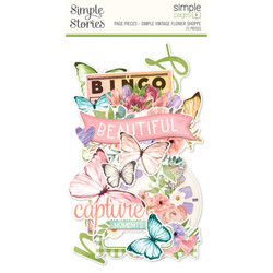 Simple Stories Page Pieces -leikekuvat, Simple Vintage Flower Shoppe