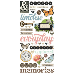 Simple Stories Foam Stickers -tarrat Vintage Junk Drawer