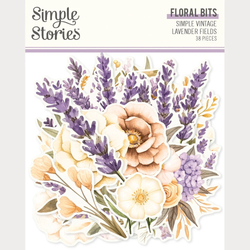 Simple Stories Vintage Lavender Fields, Floral Bits, leikekuvat