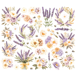Simple Stories Vintage Lavender Fields, Floral Bits, leikekuvat