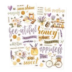 Simple Stories Foam Stickers -tarrat Vintage Lavender Fields