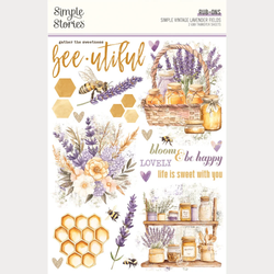 Simple Stories Rub-Ons siirtokuvat Vintage Lavender Fields