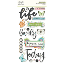 Simple Stories Foam Stickers -tarrat Vintage Life In Bloom