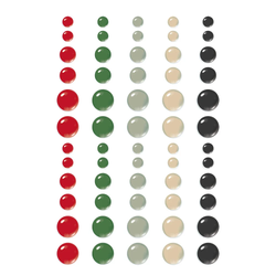Simple Stories Glossy Enamel Dots -tarrat Old-Fashioned Christmas