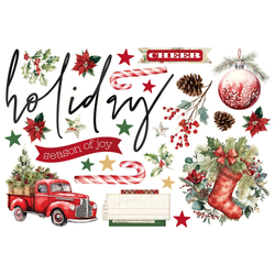 Simple Stories Page Pieces -leikekuvat, Vintage Old-Fashioned Christmas