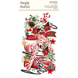 Simple Stories Page Pieces -leikekuvat, Vintage Old-Fashioned Christmas
