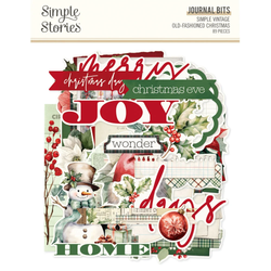 Simple Stories Vintage Old-Fashioned Christmas, Journal Bits, leikekuvat