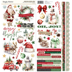 Simple Stories tarra-arkki Vintage Old-Fashioned Christmas Icons, 6
