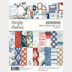 Simple Stories Vintage Sand & Sea -paperipakkaus, 6