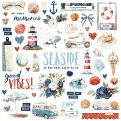 Simple Stories Vintage Sand & Sea, Chipboard Pieces, leikekuvat