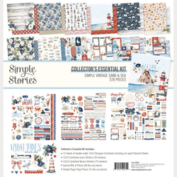 Simple Stories Vintage Sand & Sea Collector's Essential Kit -setti