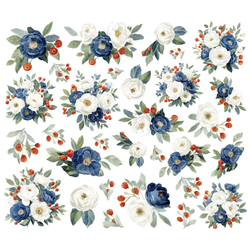 Simple Stories Vintage Sand & Sea, Floral Bits, leikekuvat