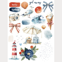Simple Stories Rub-Ons siirtokuvat Vintage Sand & Sea