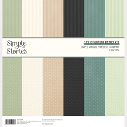 Simple Stories Vintage Timeless Harmony Basics -paperipakkaus, 12