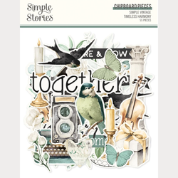 Simple Stories Vintage Timeless Harmony, Chipboard Pieces, leikekuvat