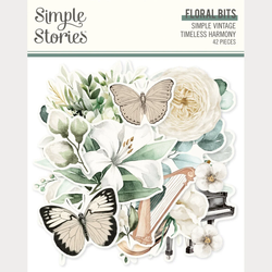 Simple Stories Vintage Timeless Harmony, Floral Bits, leikekuvat