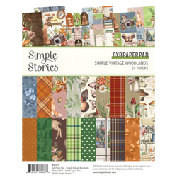 Simple Stories Vintage Woodlands -paperipakkaus, 6