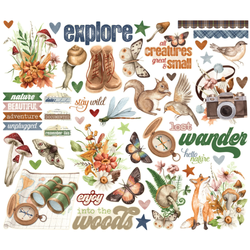 Simple Stories Vintage Woodlands, Bits & Pieces, leikekuvat