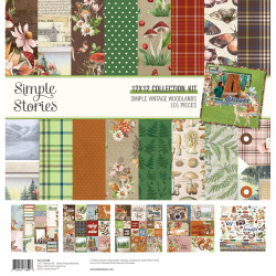 Simple Stories Vintage Woodlands -paperipakkaus, 12